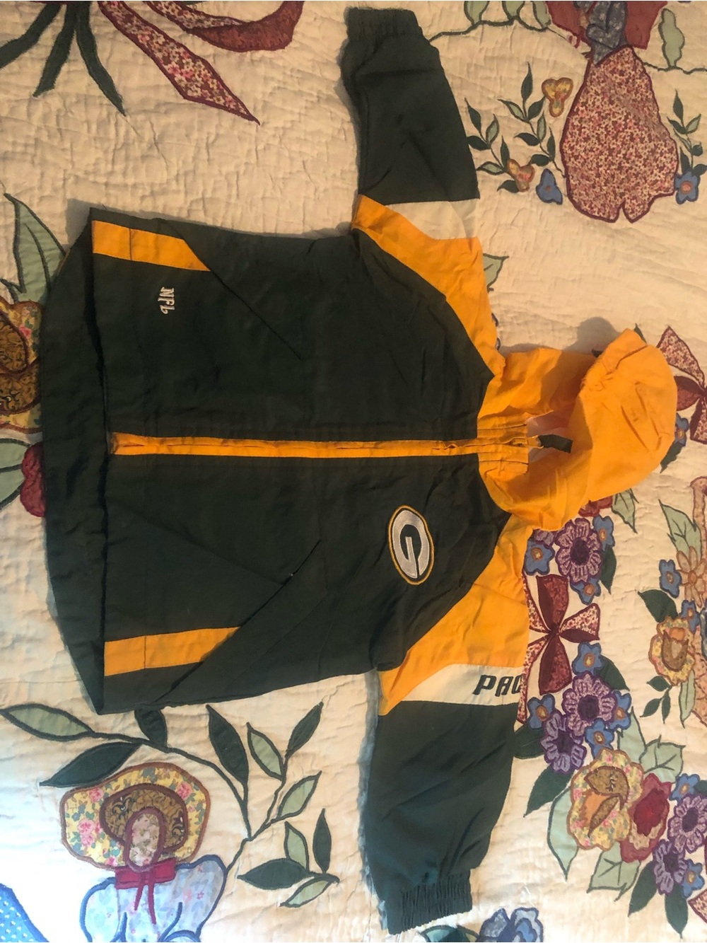 NFL Green Bay Packers Green and Gold Kids Hooded Jacket